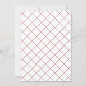 赤手引きレトロ卒業発表 案内状 (裏面)