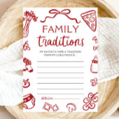 赤手引き赤ちゃんシャワー家族の伝統ゲーム 招待状