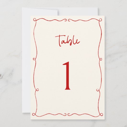 赤手描画フレームテーブル番号 (裏面)