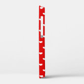 赤打ちの白いハートのかわいい柄 Case-Mate iPhoneケース (裏面 / 左)