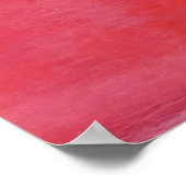 赤抽象芸術イエローフィッシュスポッチ ポスター (角)