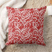 赤抽象芸術スノーフレーク・パターン#10 ID1009 クッション (ブランケット)