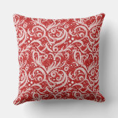 赤抽象芸術スノーフレーク・パターン#10 ID1009 クッション (裏面)