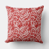 赤抽象芸術スノーフレーク・パターン#10 ID1009 クッション (正面)