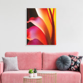 赤抽象芸術フローラ キャンバスプリント (インサイチュ (リビング))