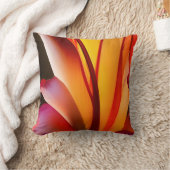 赤抽象芸術フローラ クッション (ブランケット)