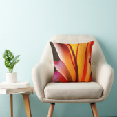 赤抽象芸術フローラ クッション (椅子)