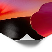 赤抽象芸術フローラ ポスター (コーナー)