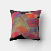 赤抽象芸術枕 クッション (裏面)