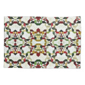 赤抽象芸術模様 枕カバー (裏面)