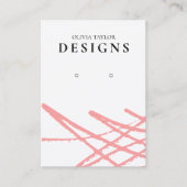 赤抽象芸術水彩表示カード 名刺 (正面)