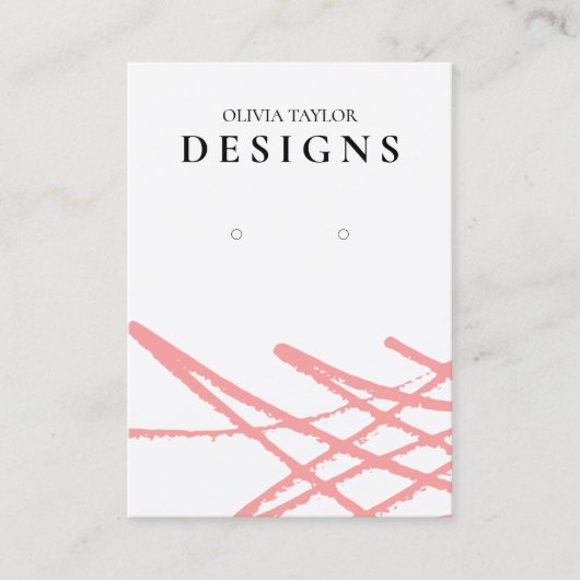 赤抽象芸術水彩表示カード 名刺 (正面)