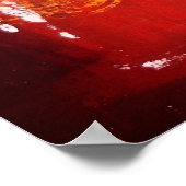 赤抽象芸術絵画表現者プリントポスター ポスター (角)