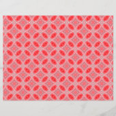 赤抽象芸術花型枠 (正面)