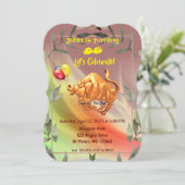 赤抽象芸術誕生日タウロス(4月20日~5月20日) 招待状 (スタンド正面)