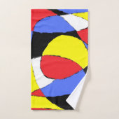 赤抽象芸術 バスタオルセット (ハンドタオル)