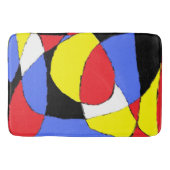 赤抽象芸術 バスマット (正面)