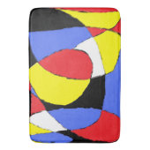 赤抽象芸術 バスマット (正面縦)