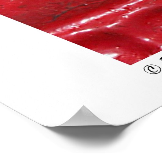 赤抽象芸術 ポスター (角)