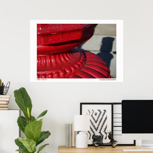 赤抽象芸術 ポスター (ホームオフィス)