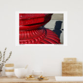 赤抽象芸術 ポスター (キッチン)