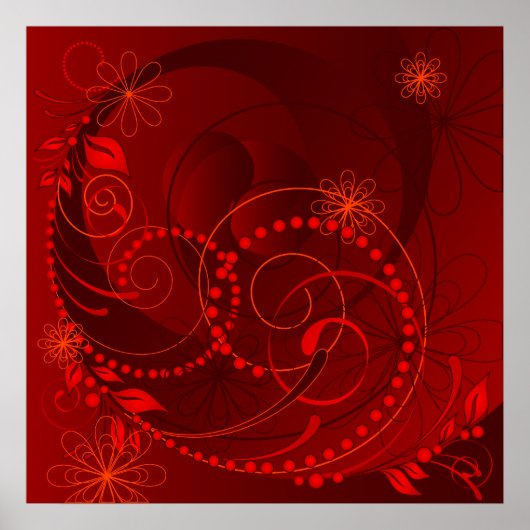 赤抽象芸術 ポスター (正面)