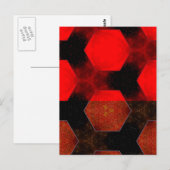 赤抽象芸術 ポストカード (正面/裏面)