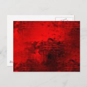 赤抽象芸術 ポストカード (正面/裏面)