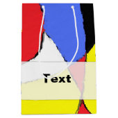 赤抽象芸術 ミディアムペーパーバッグ (正面)