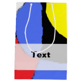 赤抽象芸術 ミディアムペーパーバッグ (裏面)