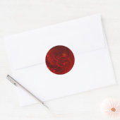 赤抽象芸術 ラウンドシール (封筒)