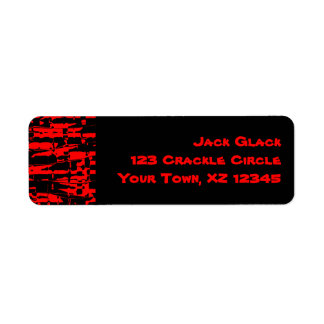 赤抽象芸術 ラベル