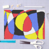 赤抽象芸術 薄葉紙 (クラフト)