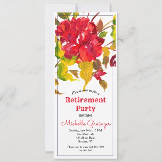 赤招待状 招待状 (正面)