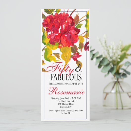 赤招待状 招待状 (スタンド正面)