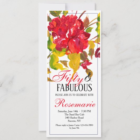 赤招待状 招待状 (正面)