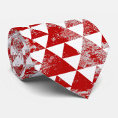 赤擦り切れたの市松模様に三角形 ネクタイ (ロール)
