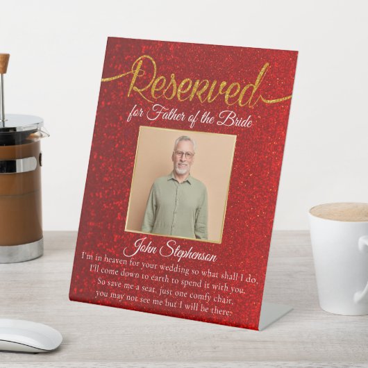 赤救グリッターA座席の写真結婚の記念 台座サイン (インサイチュ)