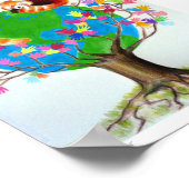 赤救パンダのプリント ポスター (角)