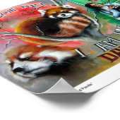 赤救パンダプリント ポスター (角)