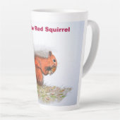 赤救リスの保護 カフェラテマグ (右アングル)