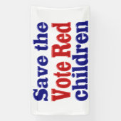 赤救青の文字で赤の投票 横断幕 (縦)