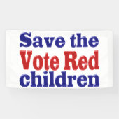 赤救青の文字で赤の投票 横断幕 (横)