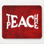 赤教え革の「平和」文字 マウスパッド (正面)