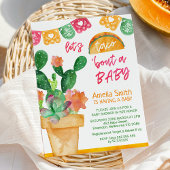 赤数々のちゃんシャワーのベビー色のタコ 招待状