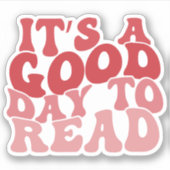 赤数々の色のビニールは良い読日 シール (正面)