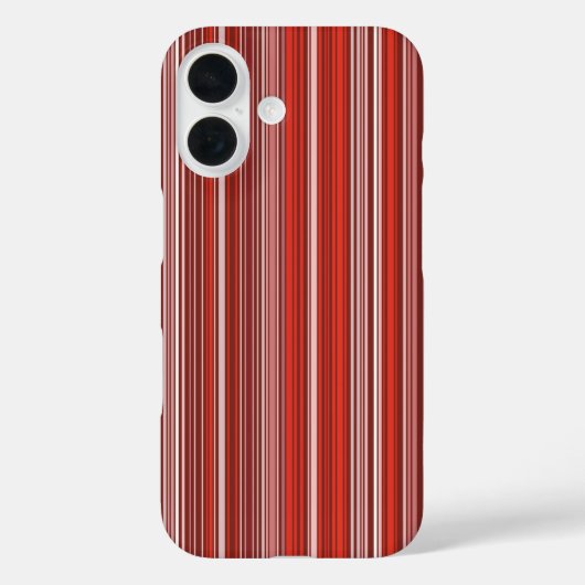 赤数々の色の多ストライプくの色 Case-Mate iPhoneケース (裏面)