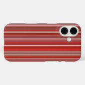 赤数々の色の多ストライプくの色 Case-Mate iPhoneケース (裏面 (横))