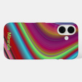 赤数々の色の線パターン Case-Mate iPhoneケース (裏面 (横))