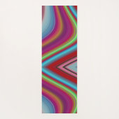 赤数々の色ラインパターンヨガマット ヨガマット (裏面)